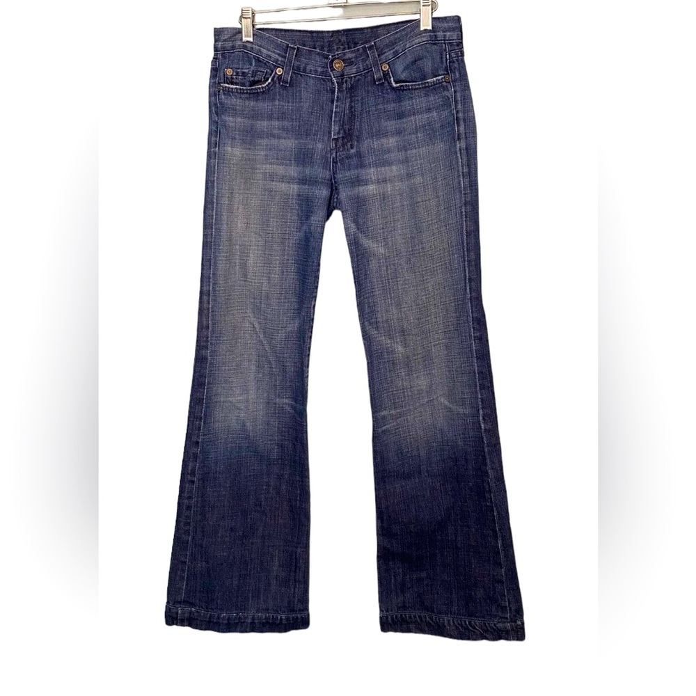 7 For All Mankind Medium Wash Flare Leg Dojo Jeans Size 28